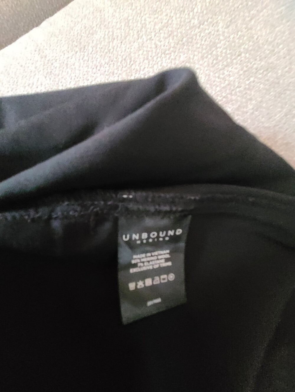 UNBOUND Womens Merino Wool Black Elastic Waist Wide Leg Pants - Size XL - Picture 5 of 5